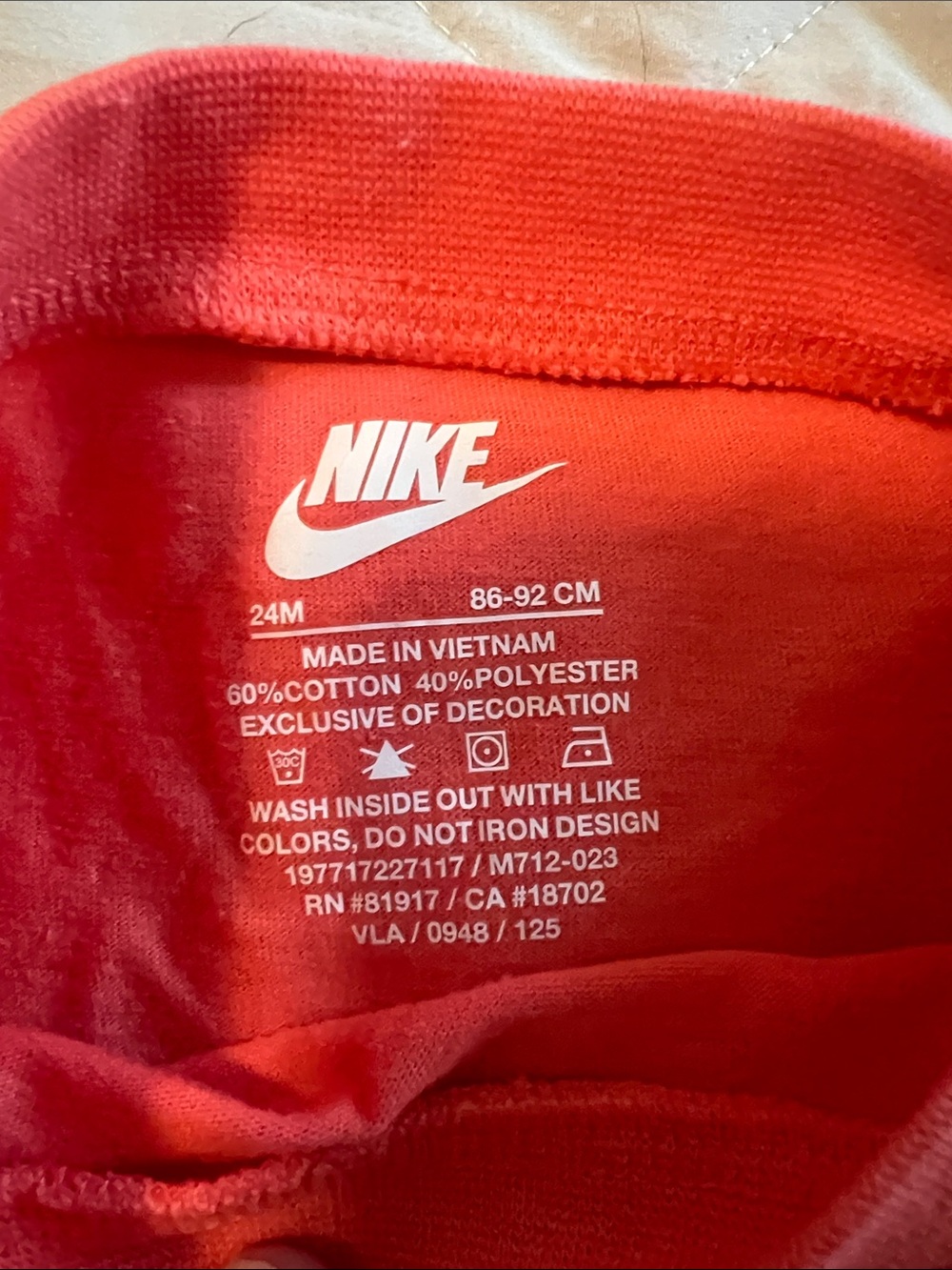 Nike Kids Coral Graphic Tee and Black Athletic Shorts Set - Picture 2 of 2